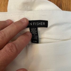 Eileen Fisher stretchy ivory straight pants
